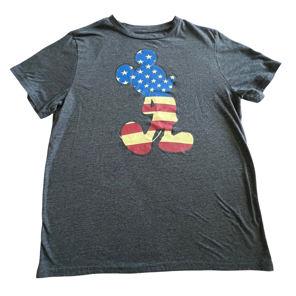 Disney Mickey Mouse Patriotic USA Graphic T‎ Shirt XL Vacation Theme Park Trip